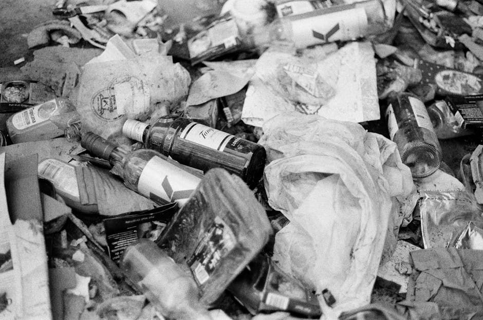 Close-up of a person outdoors, standing on a grassy area, holding an open black rubbish bag lined with a silver interior. The individual is wearing a plaid shirt with shades of blue, yellow, and gray, along with green gloves. Their belt and gray trousers are partially visible, and the background features well-maintained green grass. This scene depicts waste collection or rubbish disposal, with the person preparing to dispose of waste materials in the bag, which may relate to independent collection or on-site clearance services offered by companies like Rubbish Removal Kentish Town. The focus is on the act of handling rubbish within a natural outdoor setting, emphasizing manual waste management practices suitable for local rubbish removal activities.